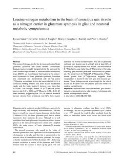 Leucine-nitrogen metabolism in the brain of conscious rats: its role