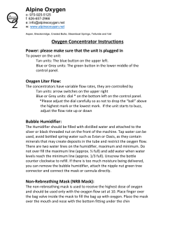 Oxygen Concentrator Instructions Power