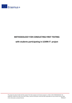 Metodology of testing