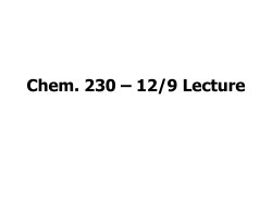 Chem. 31 &ndash; 9/15 Lecture