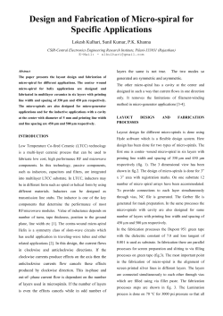 Design and Fabrication of Micro-spiral for - IR@CSIR