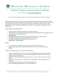 Green and Sustainable: Water Conservation Options for Home