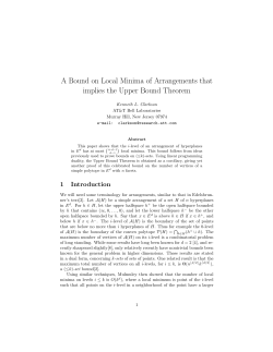 A Bound on Local Minima of Arrangements that implies the Upper