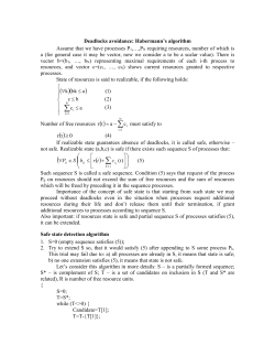 Deadlocks avoidance: Habermann`s algorithm