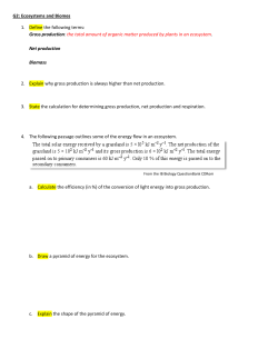 G2: Ecosystems and Biomes