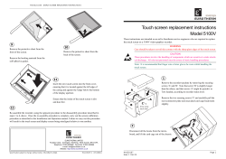 5100V Touch screen replacement instructions