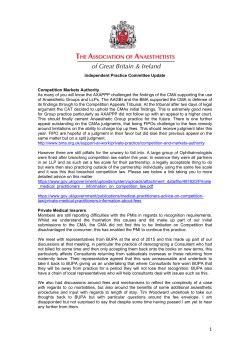 Independent Practice Committee Update Competition