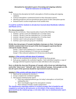 Absorption by atmospheric gases of incoming and outgoing