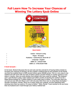 Full Learn How To Increase Your Chances of Winning The Lottery