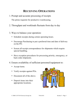Receiving Operations and Docks