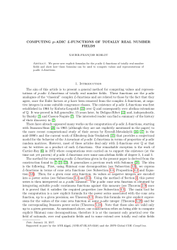 COMPUTING p-ADIC L-FUNCTIONS OF TOTALLY REAL NUMBER