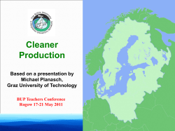 Cleaner Production - Baltic University Programme