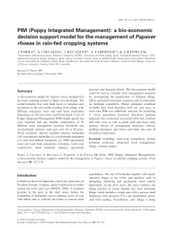 PIM (Poppy Integrated Management): a bio