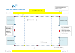 Canoe Polo – Appendix 3 – Playing Area 6 Metres Substitutes area