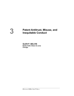 Patent Antitrust, Misuse, and Inequitable Conduct