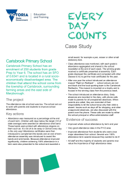 Case Study &ndash; Carisbrook Primary School, Carisbrook docx
