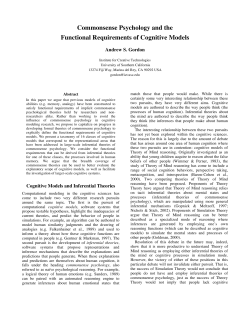 Commonsense Psychology and the Functional Requirements of