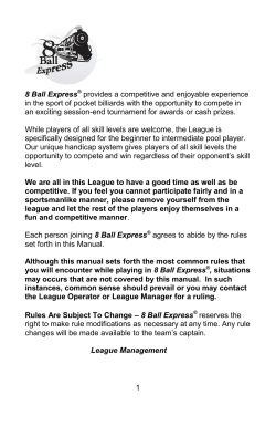 1 8 Ball Express&reg; provides a competitive and enjoyable experience