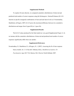 Supplemental Methods To explore fit more directly, we compared