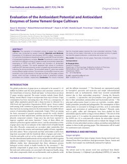 Evaluation of the Antioxidant Potential and Antioxidant Enzymes of