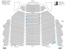 Benedum Center Seating Chart Orchestra Level