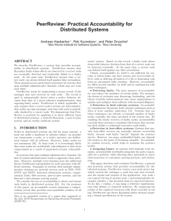 PeerReview: Practical Accountability for Distributed
