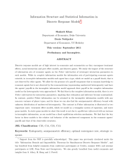 Information Structure and Statistical Information in