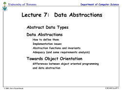 Defining Data Abstractions The abstraction should