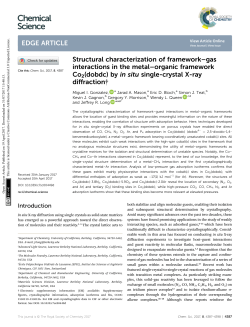 Structural characterization of framework&ndash;gas