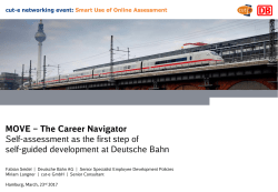 MOVE &ndash; The Career Navigator Self-assessment as the first - cut-e
