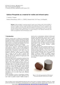 Gallium Phosphide as a material for visible and infrared optics