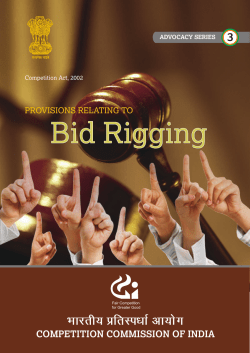 Bid Rigging Cover - Competition Commission of India