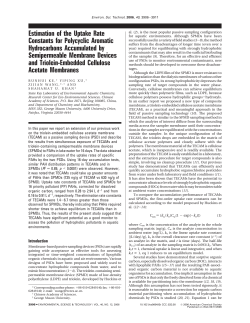 Estimation of the Uptake Rate Constants for