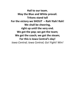Hail to our team. May the Blue and White prevail. Tritons stand tall