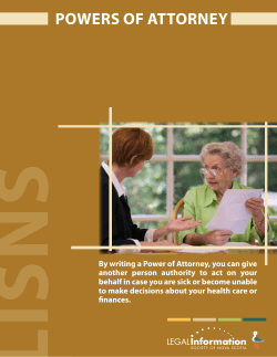 Powers of Attorney - Legal Information Society of Nova Scotia