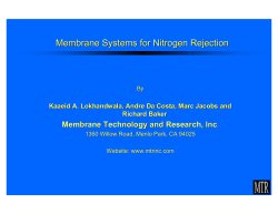 Membrane Systems for Nitrogen Rejection