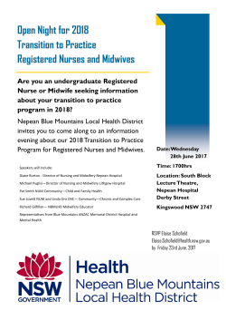 Open Night for 2018 Transition to Practice Registered Nurses and