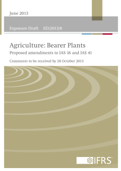 Agriculture: Bearer Plants: Proposed amendments to IAS 16