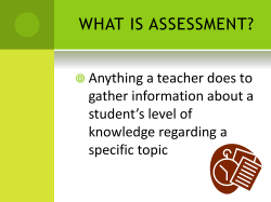 Assessing using the Rubric