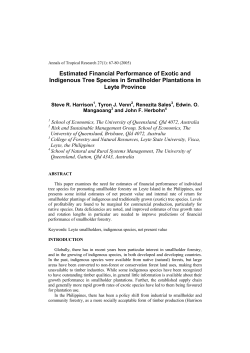 Estimated Financial Performance of Indigenous and