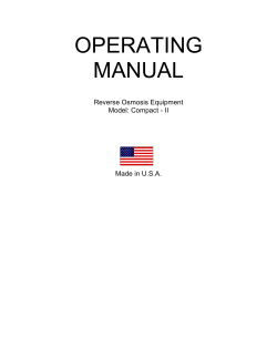 Compact II Manual - Good Water Warehouse