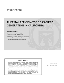 thermal efficiency of gas-fired generation in california