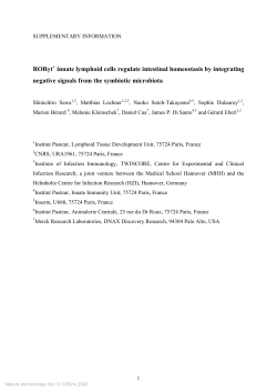 ROR&gamma;t+ innate lymphoid cells regulate intestinal homeostasis by