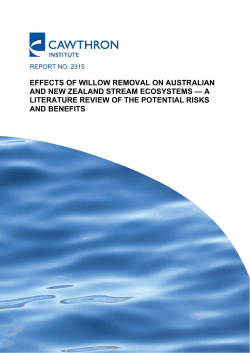 Effects of Willow Removal on Australian and NZ