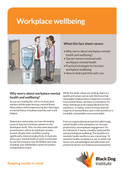 Workplace wellbeing - Black Dog Institute
