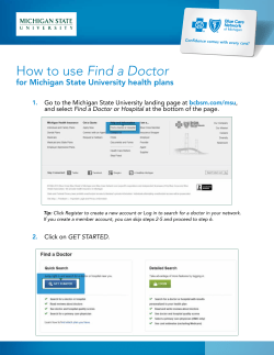 How to use Find a Doctor for Michigan State University health plans
