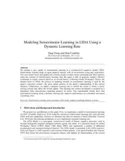 Modeling Sensorimotor Learning in LIDA Using a Dynamic Learning