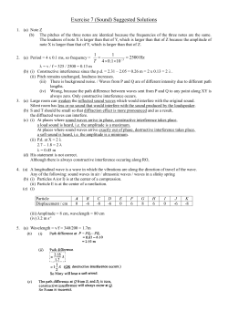 Exercise 14 Wave Motion