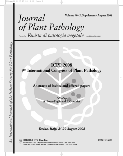 An International Journal of the Italian Society for Plant Pathology