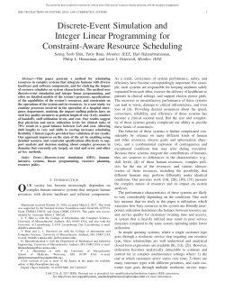 Discrete-Event Simulation and Integer Linear Programming for